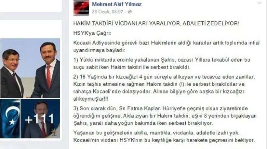 Ak Parti&rsquo;li Yılmaz Hsyk&rsquo;yı G&ouml;reve &Ccedil;ağırdı