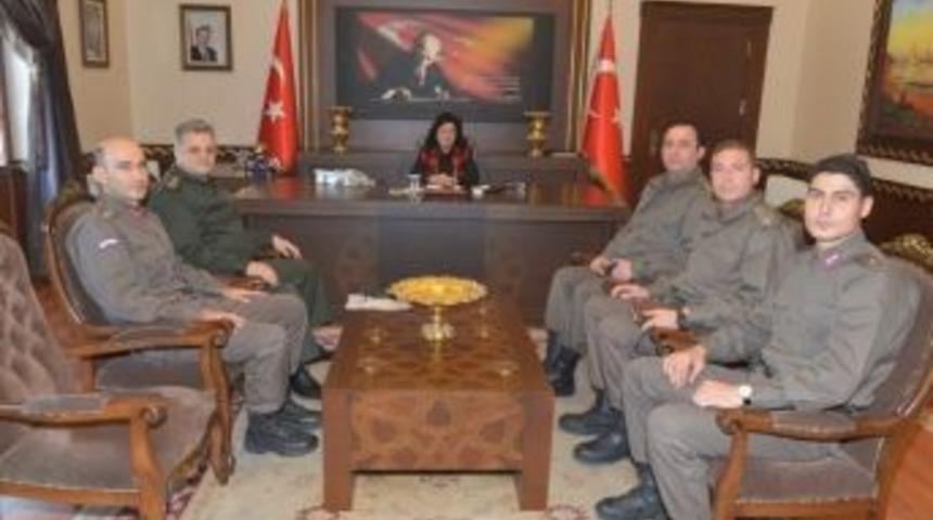 Stajyer Jandarma Subaylardan Vali Civelek&rsquo;i Ziyaret