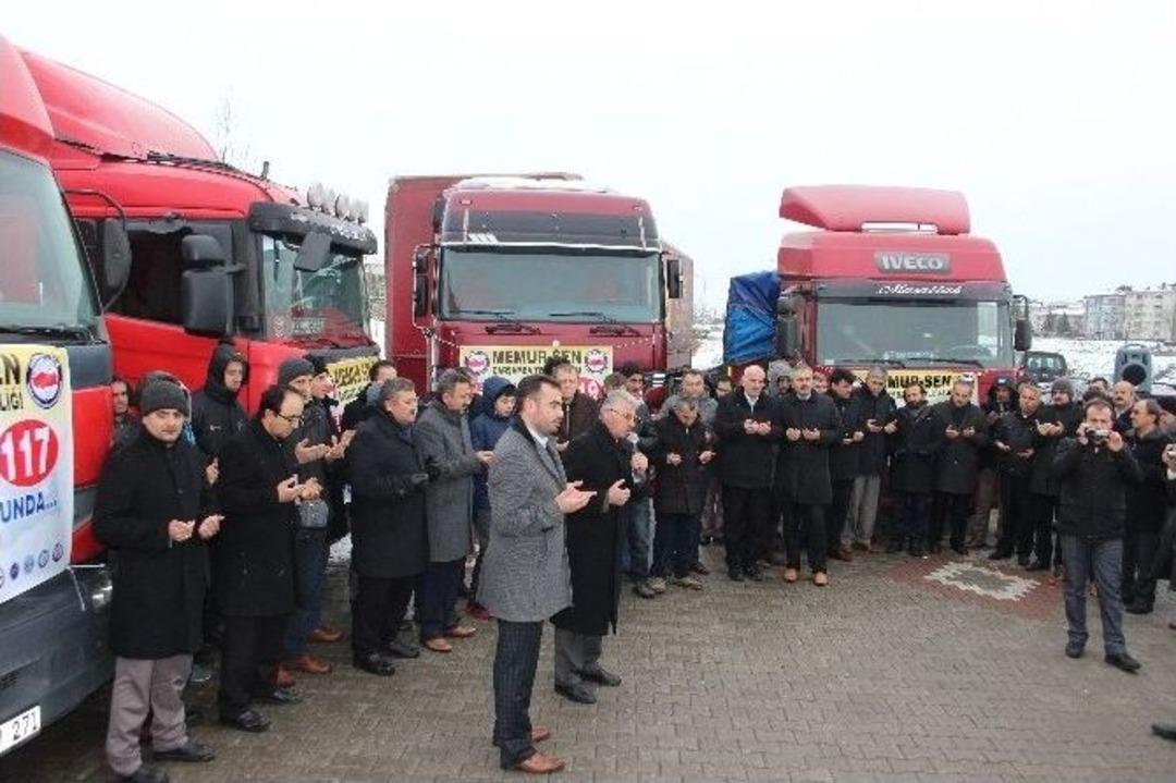 &Ccedil;arşamba&rsquo;dan Bayır Bucak T&uuml;rkmenlerine 5 Tır Yardım