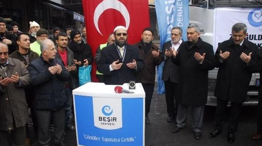 Beşir Derneğinden Bayırbucak&rsquo;a 1 Tır Dolusu K&ouml;m&uuml;r Yardımı