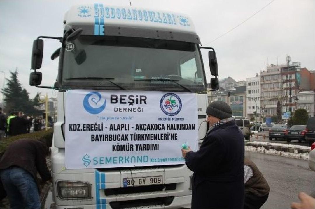 Erdemir, Belediye Ve Derneklerden Bayır Bucak T&uuml;rkmenlerine K&ouml;m&uuml;r Yardımı
