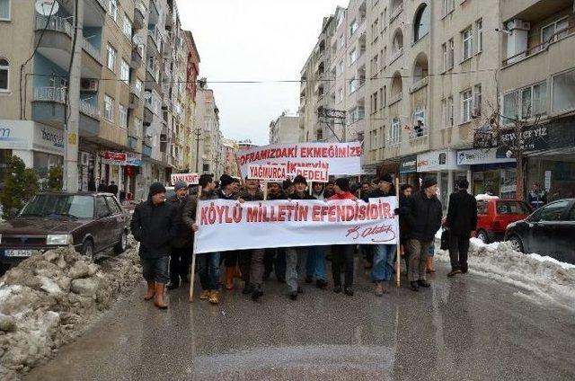 Vatandaşlar Tüzel Kişiliğe Ait Arazilerin Satışa Çıkarılmasını Protesto Etti