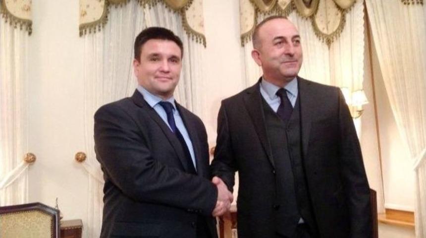 Bakan &Ccedil;avuşoğlu Ukraynalı Mevkidaşı Klimkin İle Bir Araya Geldi