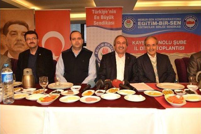 Eğitim Bir-sen Kayseri Şube Başkanı Aydın Kalkan: