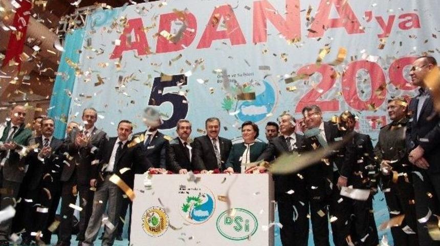 Adana&rsquo;da 209 Milyon Lira Yatırımlı 5 Tesisin Temeli Eş Zamanlı Atıldı