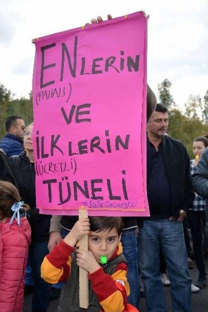 Göcek Tüneli’ndeki Geçiş Ücreti Protesto Edildi G5