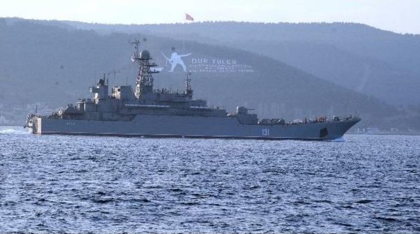 2 Rus Savaş Gemisi &Ccedil;anakkale Boğazı&rsquo;ndan Ge&ccedil;ti