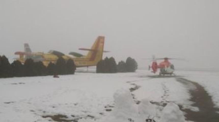 112 Ambulans Helikopteri Ankara&rsquo;da Mahsur Kaldı