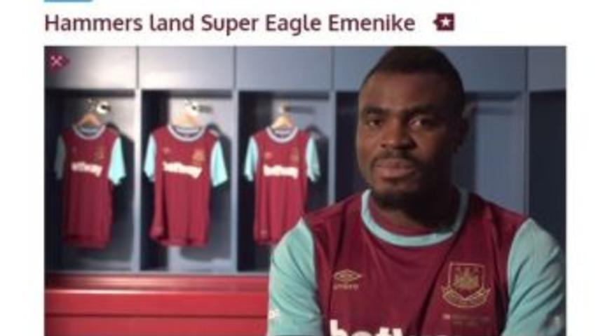 Emmanuel Emenıke, West Ham Unıted&rsquo;da