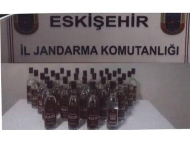 Eskişehir’de 30 Şişe Kaçak İçki Ele Geçirildi