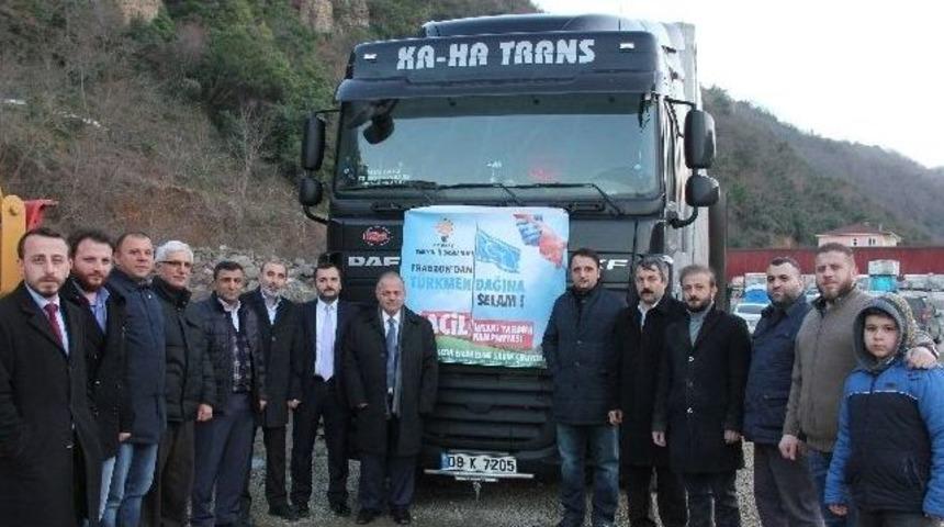 Ak Parti Trabzon Teşkilatının Bayırbucak T&uuml;rkmenleri İ&ccedil;in Topladığı Yardımlar Yola &Ccedil;ıktı