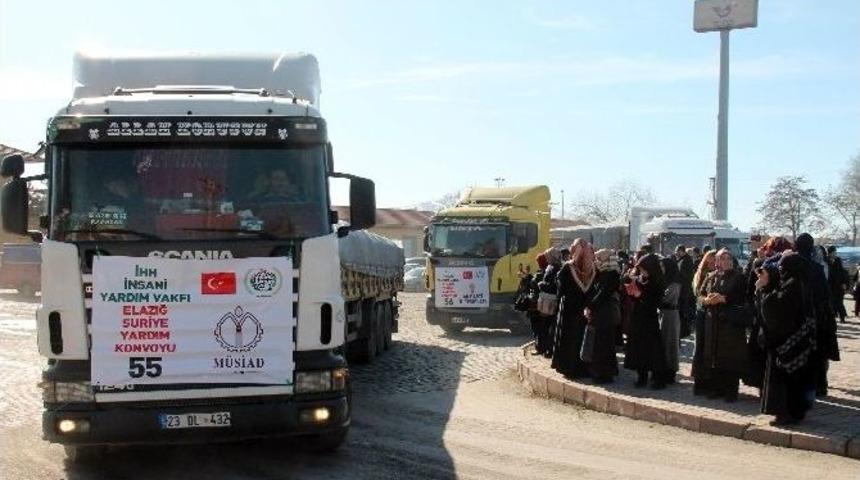 Elazığ&rsquo;dan Suriye&rsquo;ye 15 Tır Un Yardımı