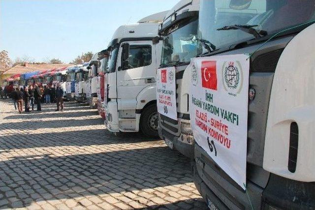 Elazığ’dan Suriye’ye 15 Tır Un Yardımı