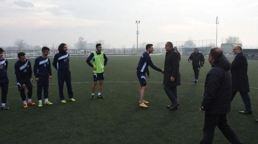 Başkan Keleş Belediyespor Antrenmanında