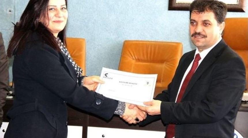 Yozgat&rsquo;ta Kosgeb Destekli Girişimcilik Eğitimi Alan Kursiyerler Sertifikalarını Aldı