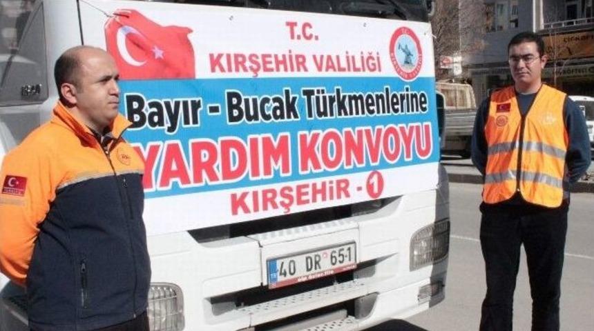 Kırşehir&rsquo;den Bayır-bucak T&uuml;rkmenlerine 7 Tır Yardım