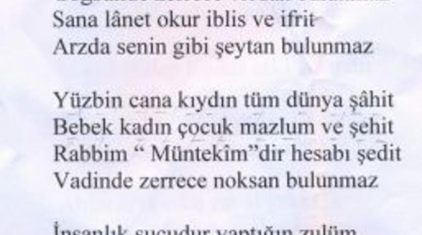 Valinin "ortadoğu Canisi" Şiiri Duygulandırdı