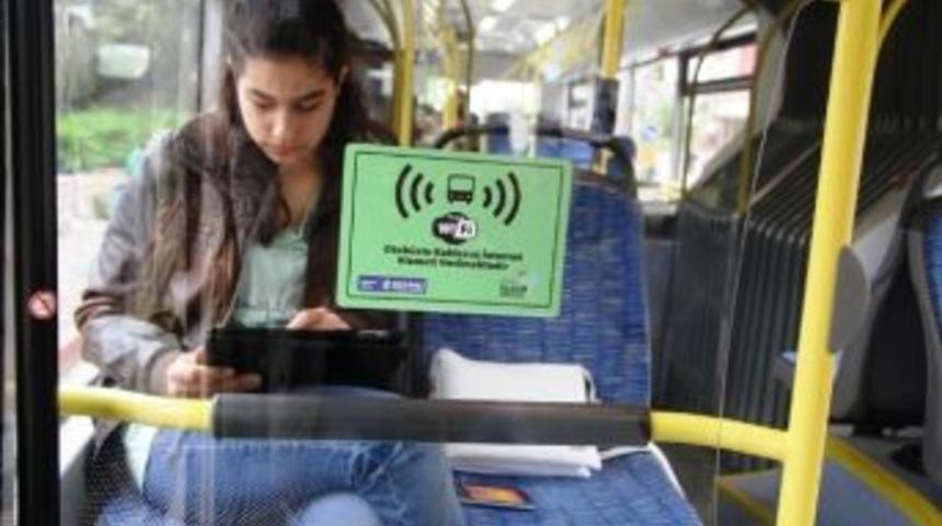 Belediye Otob&uuml;slerinde İnternet Keyfi