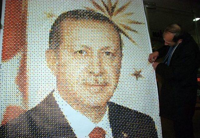 41 Bin Raptiye İle Cumhurbaşkanı Erdoğan’ın Tablosunu Yapacak