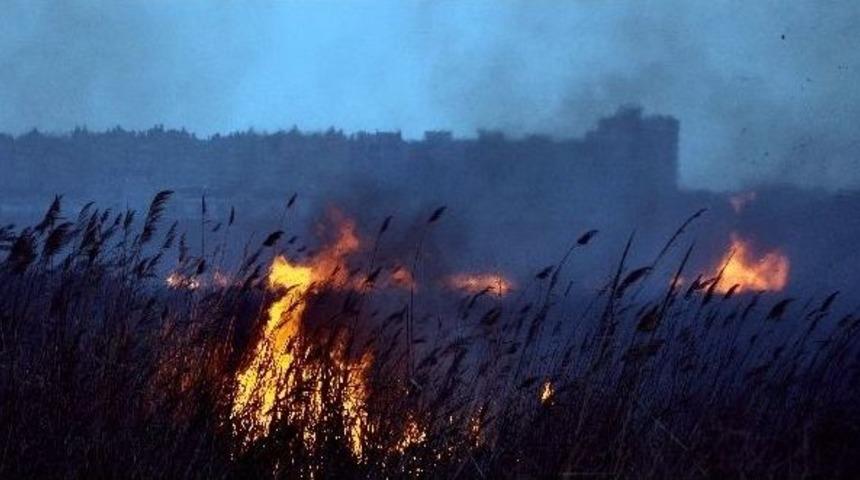 Antalya&rsquo;da Sazlık Yangını