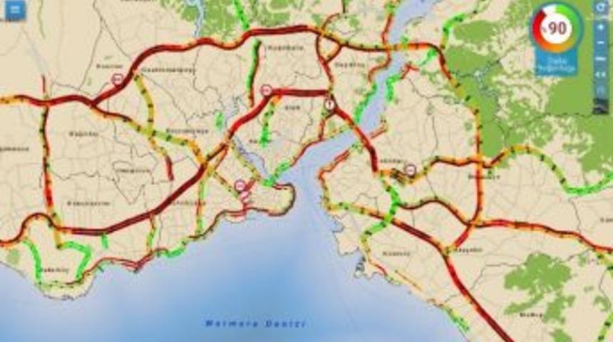 İstanbul’da Trafik Yoğunluğu Yüzde 90’a Ulaştı