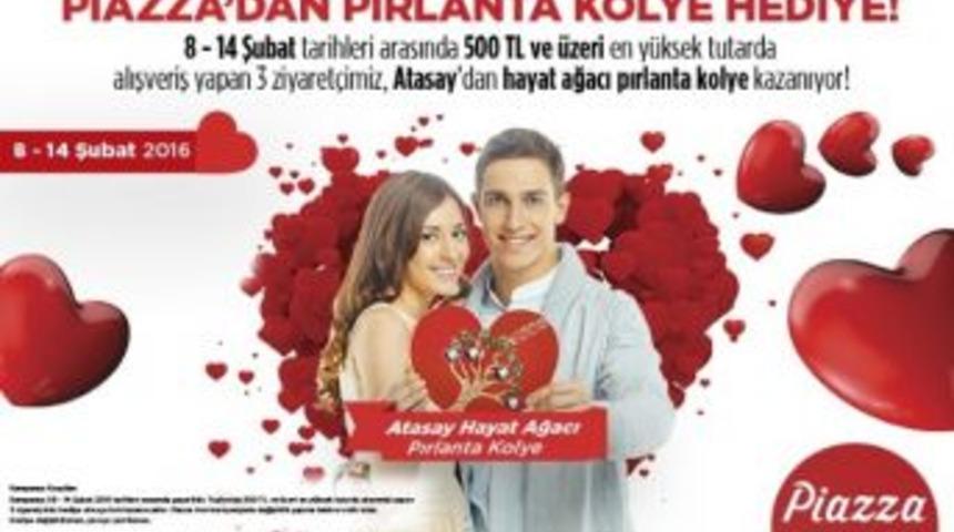 En &Ouml;zel Sevgiliye Piazza&rsquo;dan Pırlanta Kolye Hediye