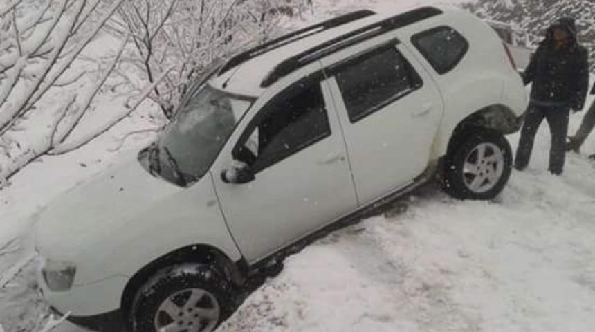 Kar Yağışı Kazaya Neden Oldu