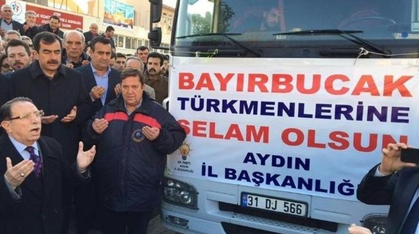 Ak Parti &Ouml;nc&uuml;l&uuml;ğ&uuml;nde Toplanan Yardımları Taşıyan Tır Dualarla Yola &Ccedil;ıktı