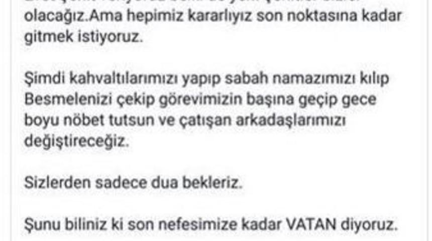 Asker Ve Polisten Duygulandıran Mektup