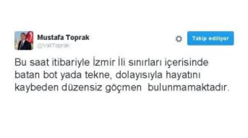 Vali Toprak "dikili&rsquo;de Bot Battı" Haberlerini Yalanladı