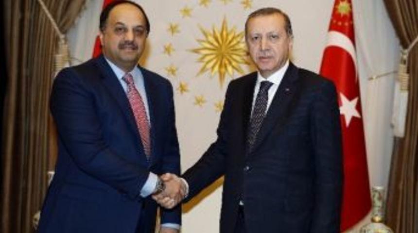 Cumhurbaşkanı Erdoğan Katar Savunma Bakanı Atiyah&rsquo;ı Kabul Etti