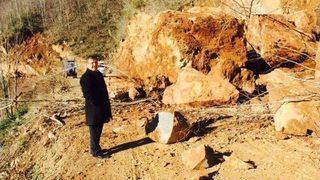 Çatalpınar’da Heyelan Yol Kapattı