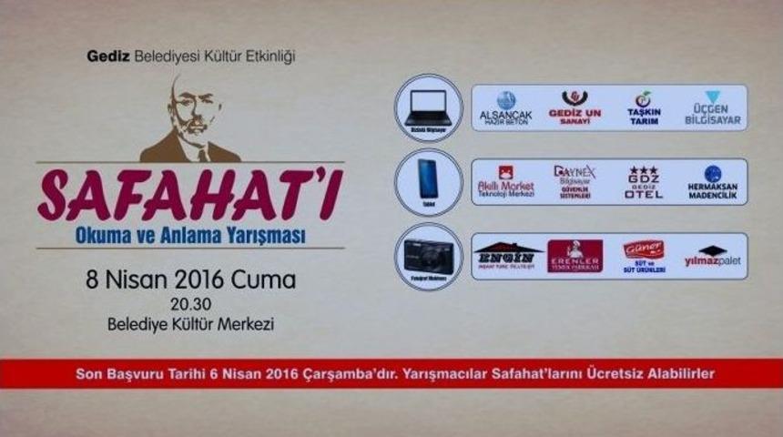 Gediz’de ’safahat Okuma Ve Anlama’ Yarışması Müracaatları Başladı