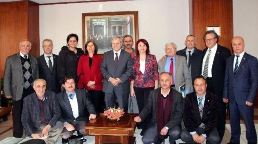 Agc&rsquo;den Vali Ayyıldız Ve Emniyet M&uuml;d&uuml;r&uuml; B&ouml;ğ&uuml;rc&uuml;&rsquo;ye Ziyaret