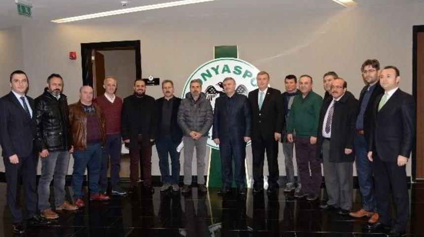 Başkan Aky&uuml;rek, Torku Konyaspor Y&ouml;netim Binasını Ziyaret Etti