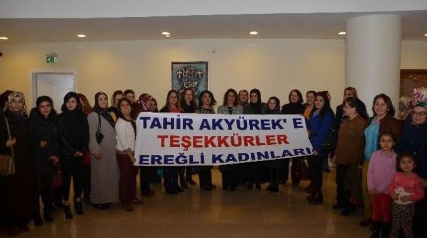 Ereğlili Kadınlardan Aky&uuml;rek&rsquo;e Teşekk&uuml;r
