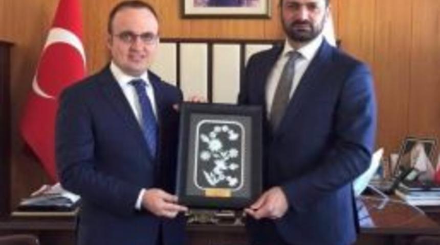 Kktc Ekonomi Sanayi Ve Ticaret Bakanı Atun, B&uuml;lent Turan&rsquo;ı Ziyaret Etti
