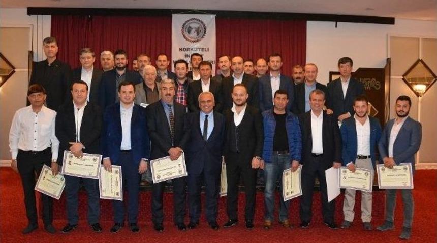 Korkutelili M&uuml;teahhitlere Sertifika