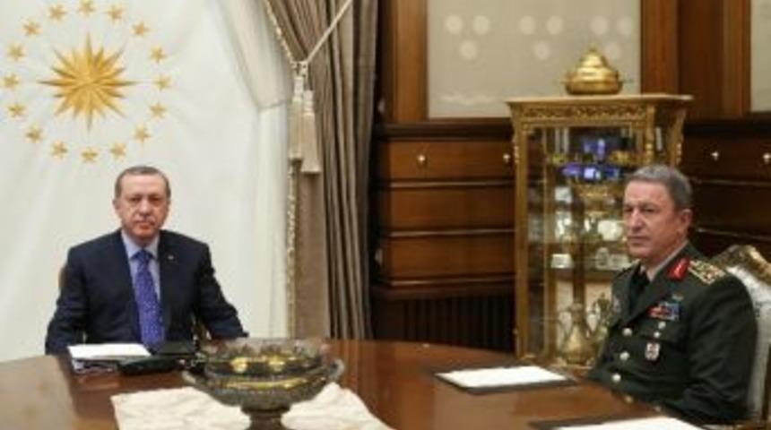 Cumhurbaşkanı Erdoğan, Genelkurmay Başkanı Orgeneral Akar&rsquo;ı Kabul Etti