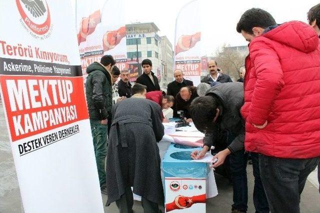 ’terörü Kınıyorum, Askerime, Polisime Yazıyorum’ Kampanyası Başlatıldı