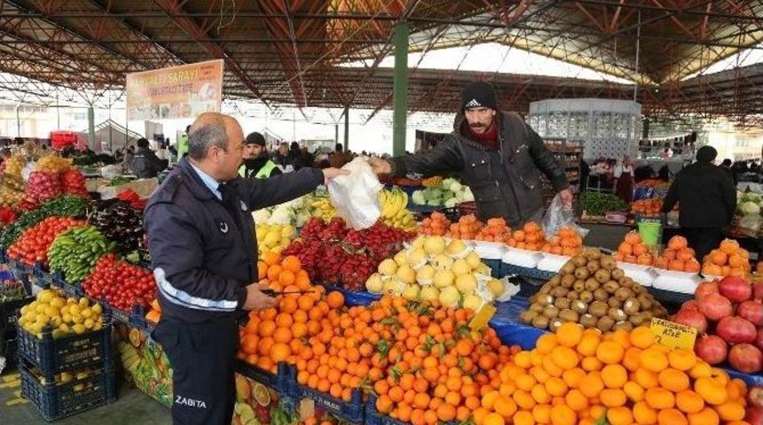 Pazar Yerinde Siyah Poşet Denetimi