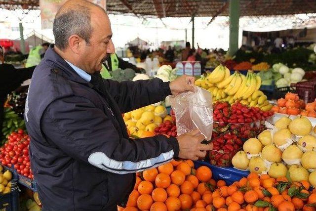 Pazar Yerinde Siyah Poşet Denetimi