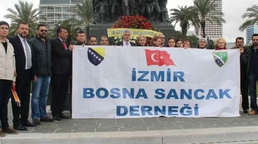 İzmirli Boşnaklardan &ldquo;baş&ouml;rt&uuml;s&uuml;&rdquo; Protestosu
