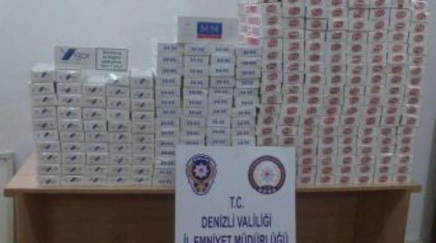 Denizli&rsquo;de 5 Bin 100 Paket Ka&ccedil;ak Sigara Ele Ge&ccedil;irildi