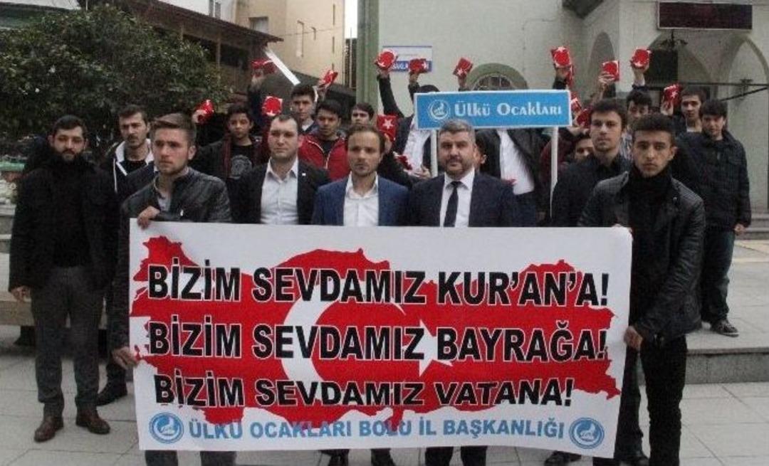Bolu&rsquo;da &Uuml;lk&uuml; Ocakları Sevgililer G&uuml;n&uuml;&rsquo;n&uuml; Protesto Etti