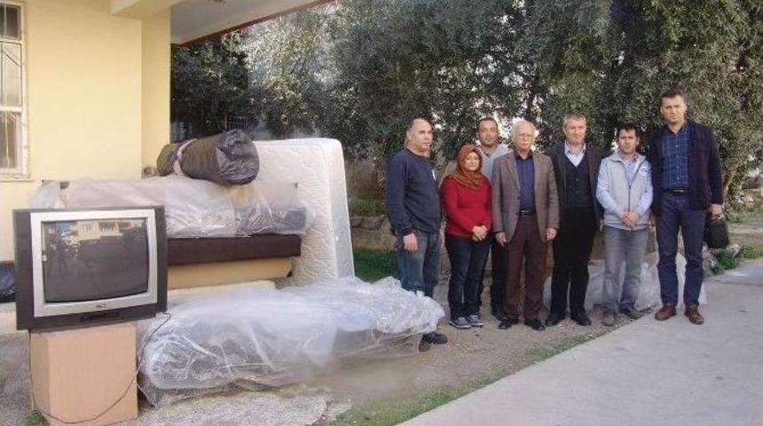 B&uuml;y&uuml;kşehir&rsquo;den Evi Yanan Aileye Yardım