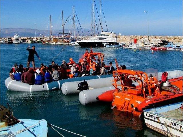 Çeşme’de 96 Sığınmacı Yakalandı