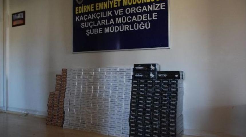 Edirne&rsquo;de Ka&ccedil;ak Sigara Operasyonu