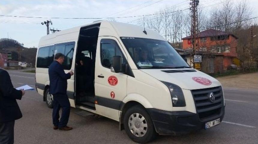 Fatsa’da Öğrenci Servis Araçları Denetlendi