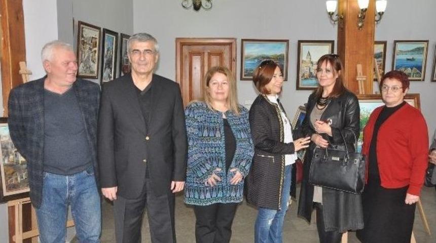 G&uuml;ner Kılı&ccedil; Tarafından Yağlı Boya Sergisi A&ccedil;ıldı
